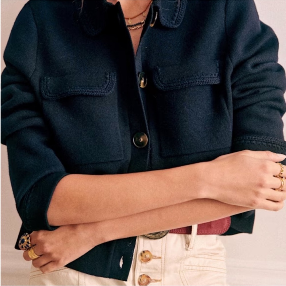 Sezane Betty cardigan in navy